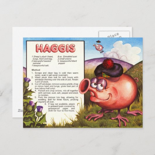 Carte Postale Recette Haggis (Devant / Derrière)
