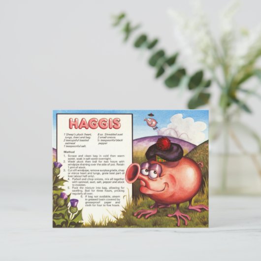 Carte Postale Recette Haggis (Debout devant)