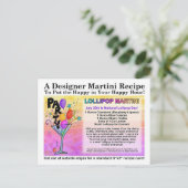 Carte postale Recette Lollipop Martini (Debout devant)