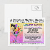 Carte postale Recette Lollipop Martini (Devant / Derrière)