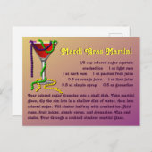 Carte Postale Recette Mardi Gras Martini (Devant / Derrière)