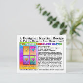 Carte postale Recette Martini au chocolat blanc (Debout devant)