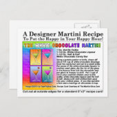 Carte postale Recette Martini au chocolat blanc (Devant / Derrière)