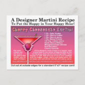 Carte postale Recette Martini au fromage Cherry (Devant)