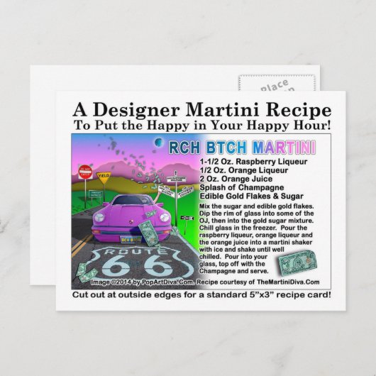 Carte postale Recette Martini BTCH RCH (Devant / Derrière)