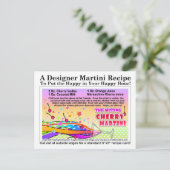 Carte postale Recette Martini Cherry manquante (Debout devant)