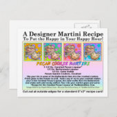 Carte postale Recette Martini Cookie Pecan (Devant / Derrière)