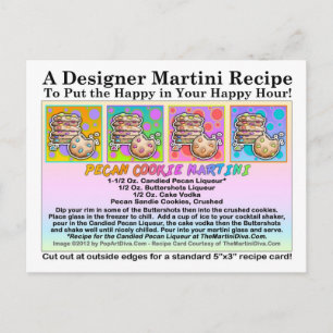 Carte postale Recette Martini Cookie Pecan