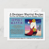 Carte postale Recette Martini Cowboy (Devant / Derrière)