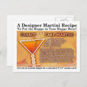 Carte postale Recette Martini gâteau carotte (Devant / Derrière)