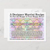 Carte postale Recette Martini gâteau de fraise (Devant / Derrière)