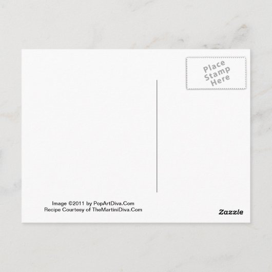 Carte postale Recette Martini Halloween Picker Nez (Dos)