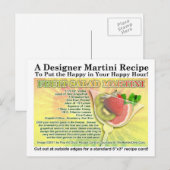 Carte postale Recette Martini Printemps Salade de  (Devant / Derrière)