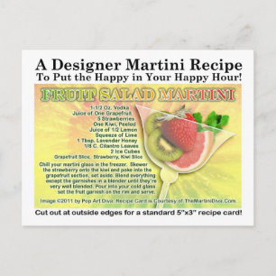 Carte postale Recette Martini Printemps Salade de