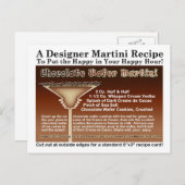 Carte postale Recette Martini Wafer au chocolat (Devant / Derrière)
