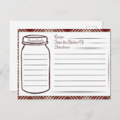 Carte Postale recette mignonne de cuisine (Devant / Derrière)