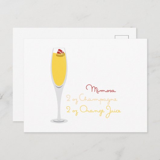 Carte Postale Recette Mimosa (Devant / Derrière)