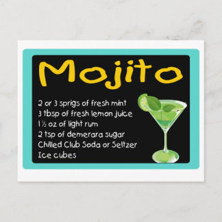 Carte Postale Recette Mojito