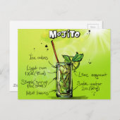 Carte Postale Recette Mojito (Devant / Derrière)
