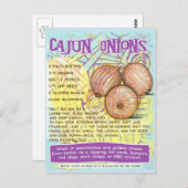 Carte postale Recette Onions Cajun (Devant / Derrière)