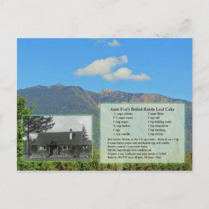 Carte postale Recette Pain Raisin Bouillie