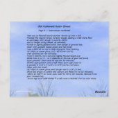 Carte postale Recette Pain Raisin Vieux (Dos)