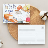 Carte postale Recette Pain Sandwich