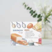 Carte postale Recette Pain Sandwich (Debout devant)