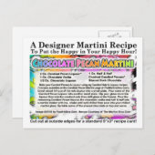 Carte postale Recette Pecan Martini au chocolat (Devant / Derrière)