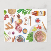 Carte postale Recette Pho (Devant)