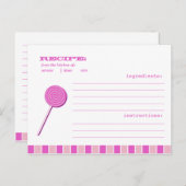 Carte Postale Recette Pink Lollypop (Devant / Derrière)
