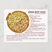 Carte postale Recette Pizza Boys Raven (Devant)