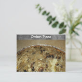 Carte Postale Recette Pizza d'oignon (Debout devant)