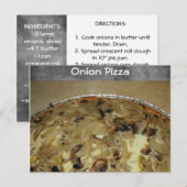 Carte Postale Recette Pizza d'oignon (Devant / Derrière)