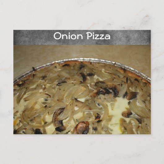Carte Postale Recette Pizza d'oignon (Devant)