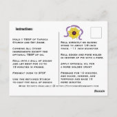 Carte postale Recette Pizza Recette de protéines e (Dos)