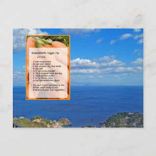 Carte postale Recette Plat Légumes