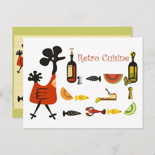 Carte Postale Recette rétro (Devant / Derrière)