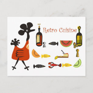 Carte Postale Recette rétro