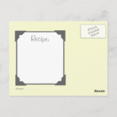 Carte postale Recette - Rétro Poêle Jaune (Dos)