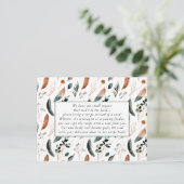 Carte Postale Recette Rustique Boho Fête des mariées verte (Debout devant)