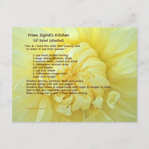 Carte postale Recette Salade Sil