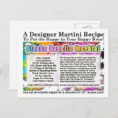 Carte postale Recette Siesta Tequila Martini (Devant / Derrière)