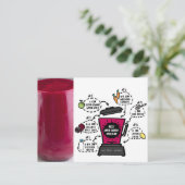 Carte Postale Recette Smoothie de la carotte de la pomme de bett (Debout devant)