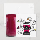 Carte Postale Recette Smoothie de la carotte de la pomme de bett (Devant / Derrière)