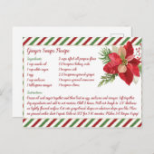 Carte Postale Recette Snaps de gingembre (Devant / Derrière)