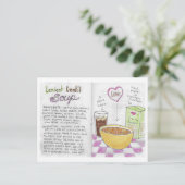 Carte postale Recette Soupe Lentil (Debout devant)