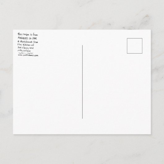 Carte postale Recette Stew Meatball (Dos)