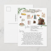 Carte Postale Recette traditionnelle de pudding de Noël | Vacanc (Devant / Derrière)
