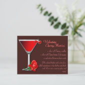 Carte Postale Recette Valentine Cherry Martini (Debout devant)